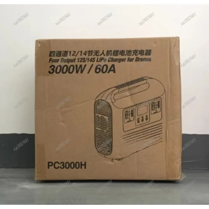 PC3000H 4-Way High Power Smart Charger 3000W 60A - 12S/14S 12V 24V Battery Compatible for Car Audio Accessories