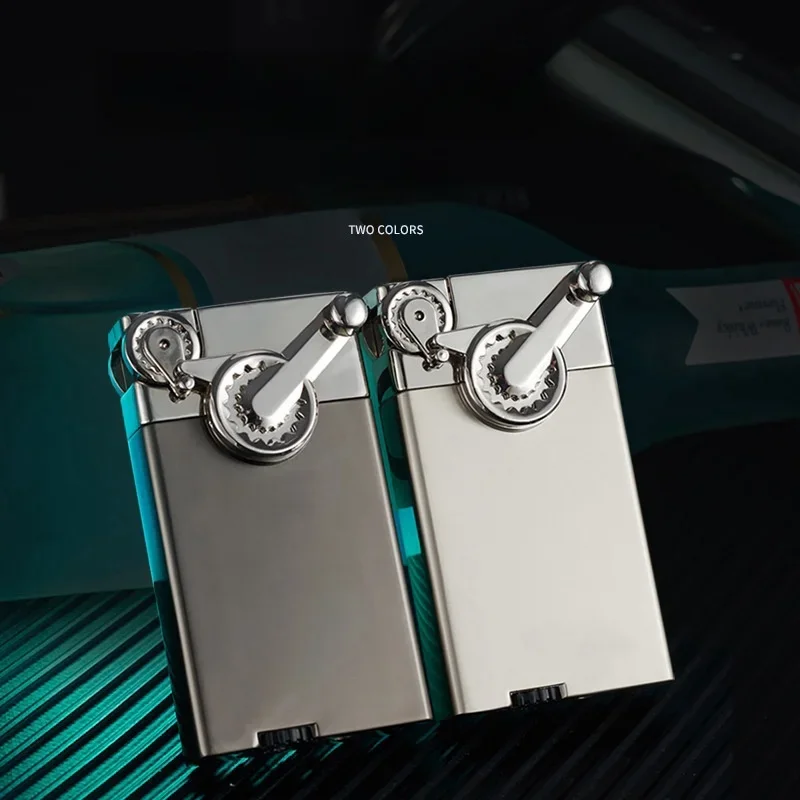 Creative Gear Swing Arm Windproof Jet Blue Flame Butane Gas Torch Lighter Metal Portable Business Cigar Lighters Smoking Gifts - view 4