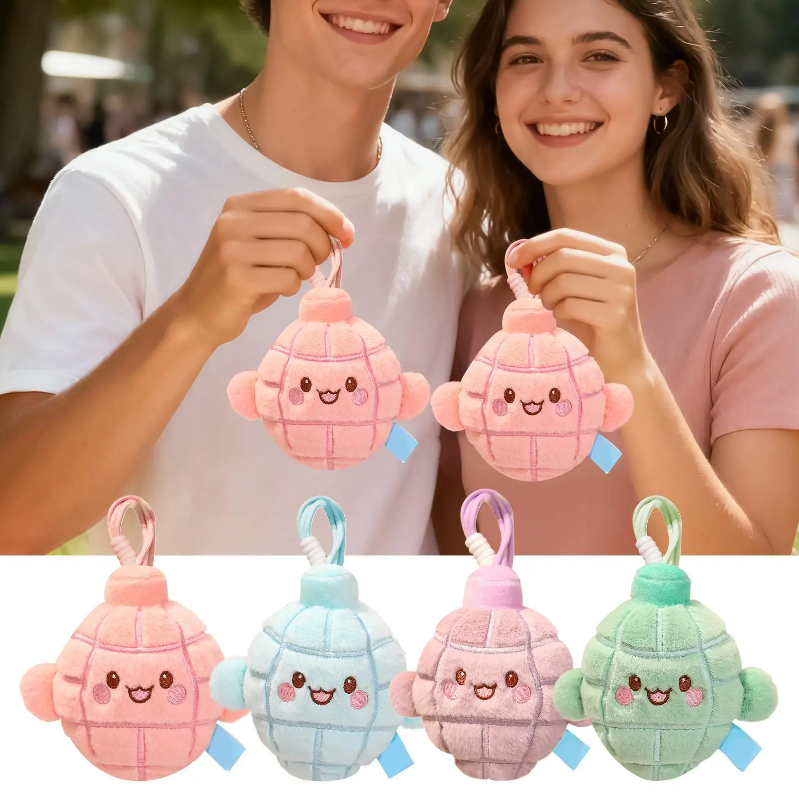 Plush Bag Charm Cute Pendant Decor Soft Stuffed Charm Keychain Backpack Purse Accessories Decoration Kids Adults Birthday Gift