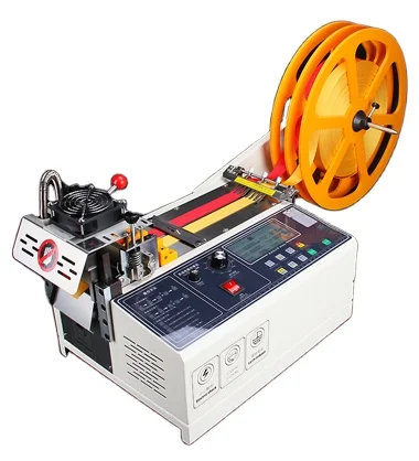 

Автоматический угловой ремень со скосом, полиэстер, горячее лезвие, атласная лента, резак для этикеток, машина для резки этикеток