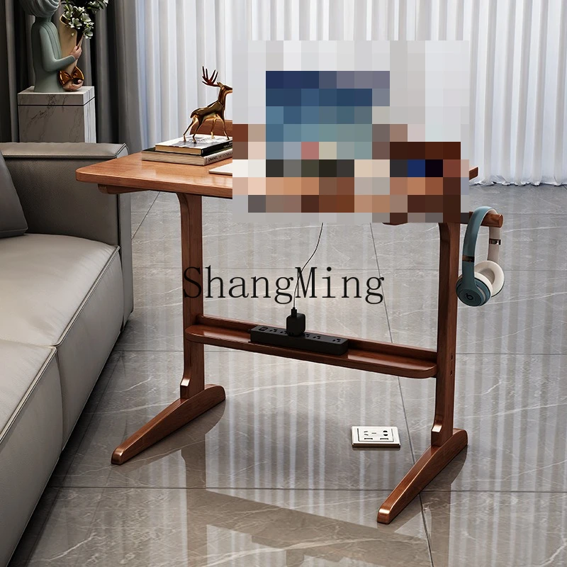 

CL Laptop Table Movable Sofa Side Solid Wood Edge Bedside Table for Bedrooms