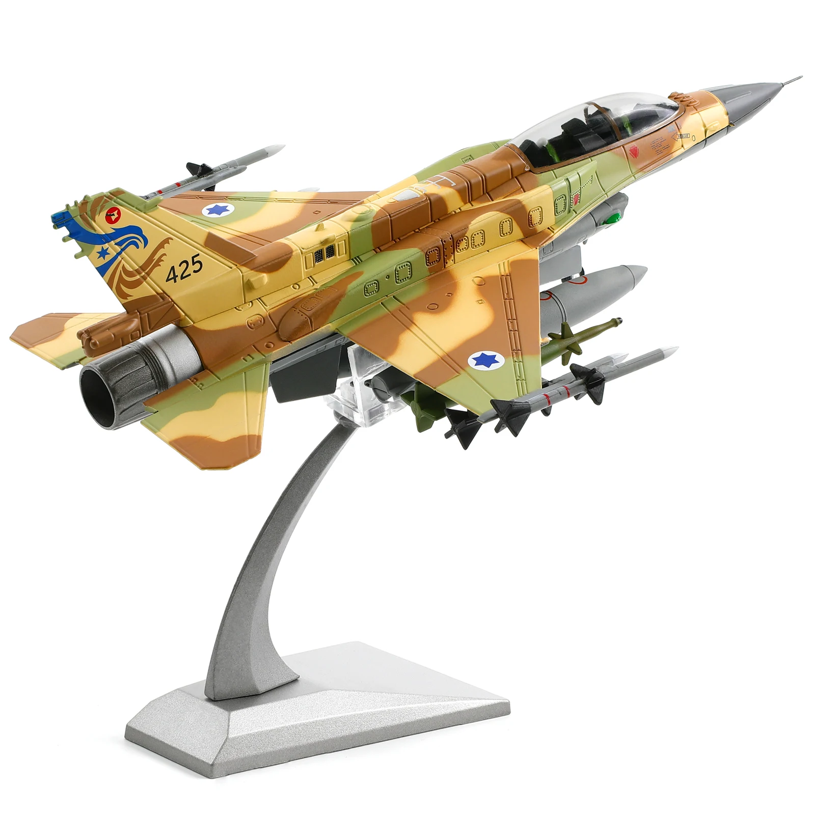 NUOTIE 1/72 Scale F-16I Airplane Pre-Build Model Kits Finished Diecast Aircraft Metal Jet Model (F-16I-Israel)
