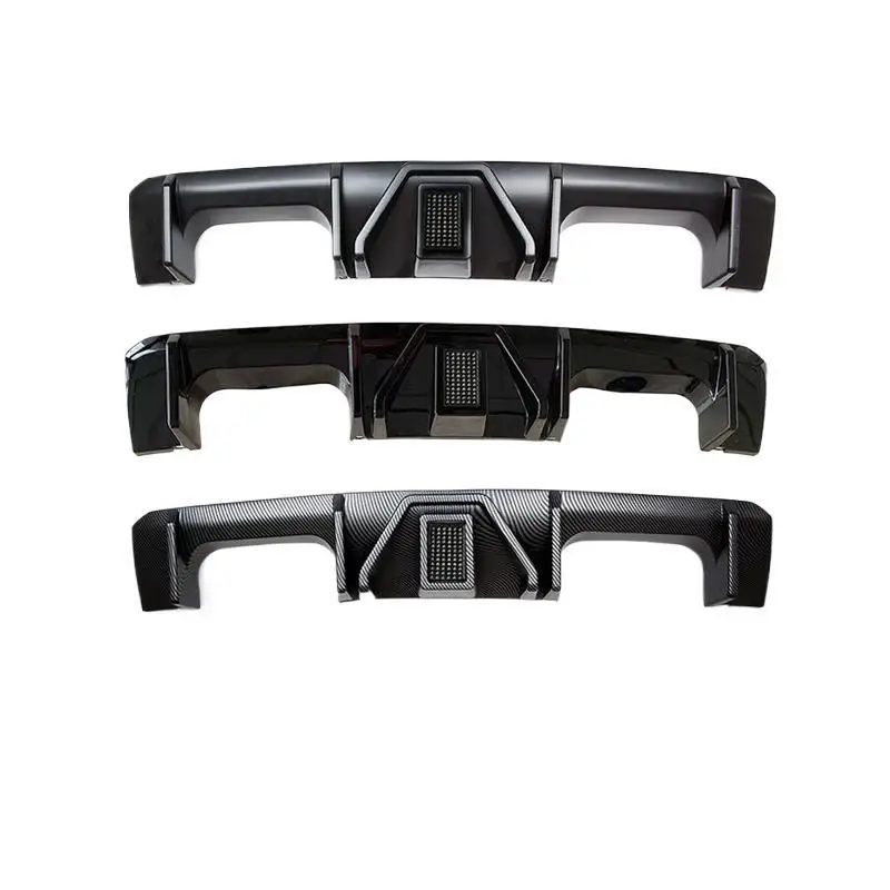 

Подходит для BMW M3 M4, задняя губа G80 G82, модифицированная с подсветкой, задний бампер, спойлер с четырьмя выходами, задняя губа