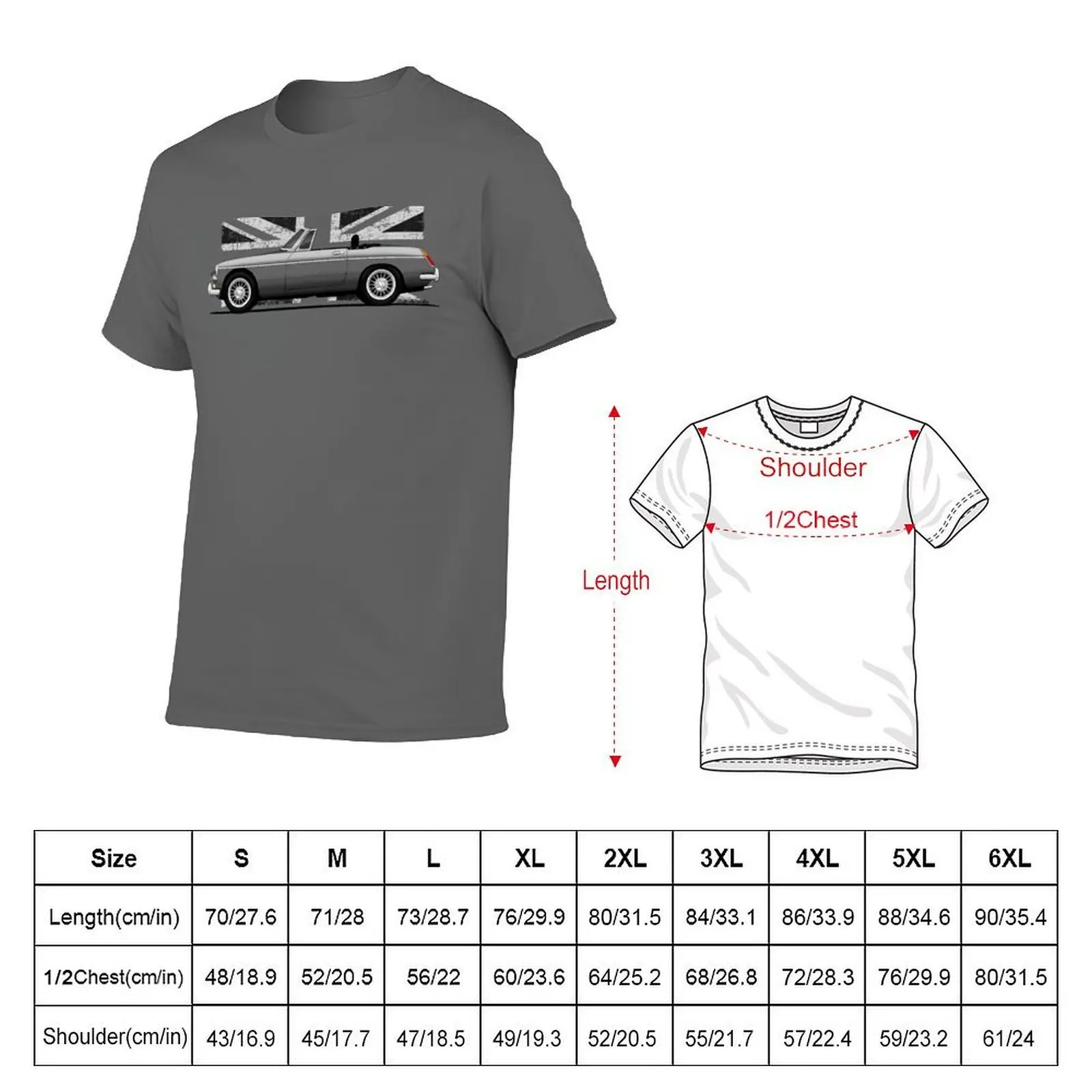 My drawing of the red MGB Roadster T-Shirt t shirts for man pack cotton graphic t shirts for man T-Shirt