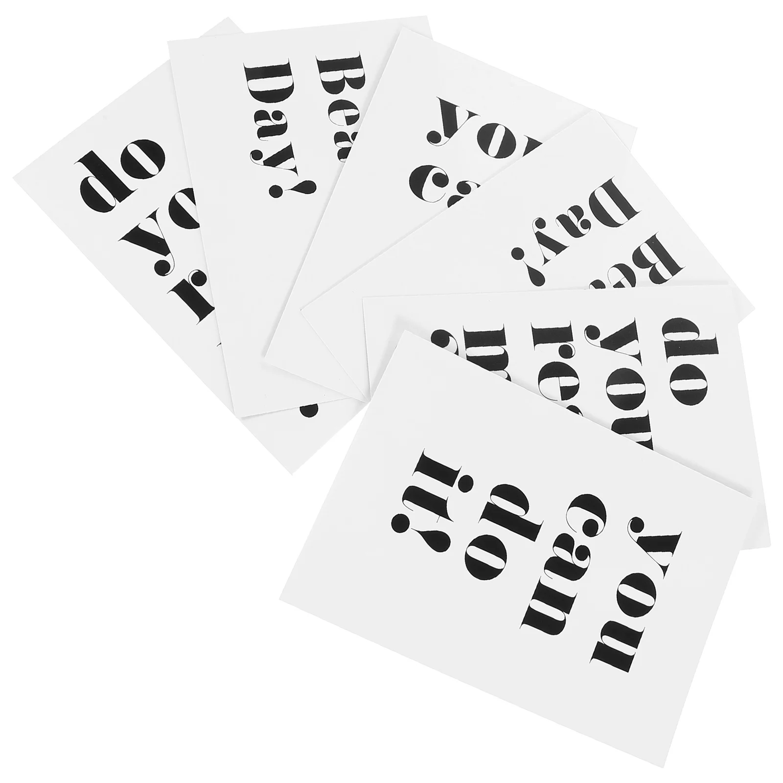

6pcs English Alphabet Card Decorations Photography Props For Product Photo Backdrop Cards Reusable Smooth Coated Paper Props For