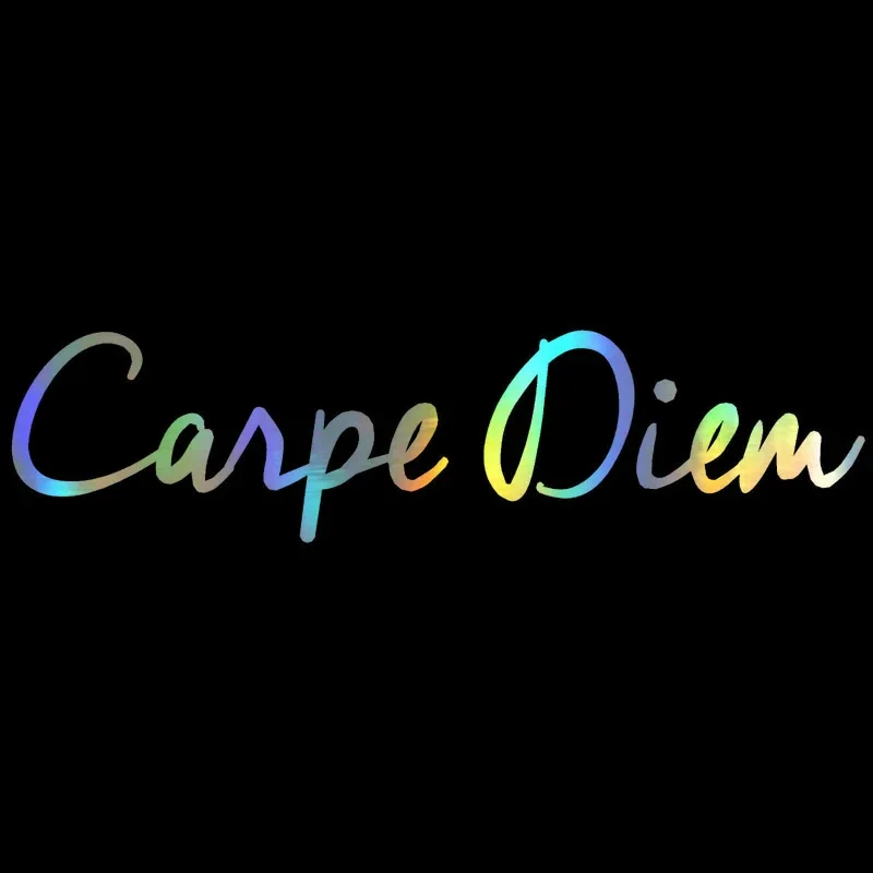 

JPCT3D Fun DIEM модные текстовые наклейки из углеродного материала для автомобилей, мотоциклов, водонепроницаемые солнцезащитные виниловые наклейки 20,3*5 см