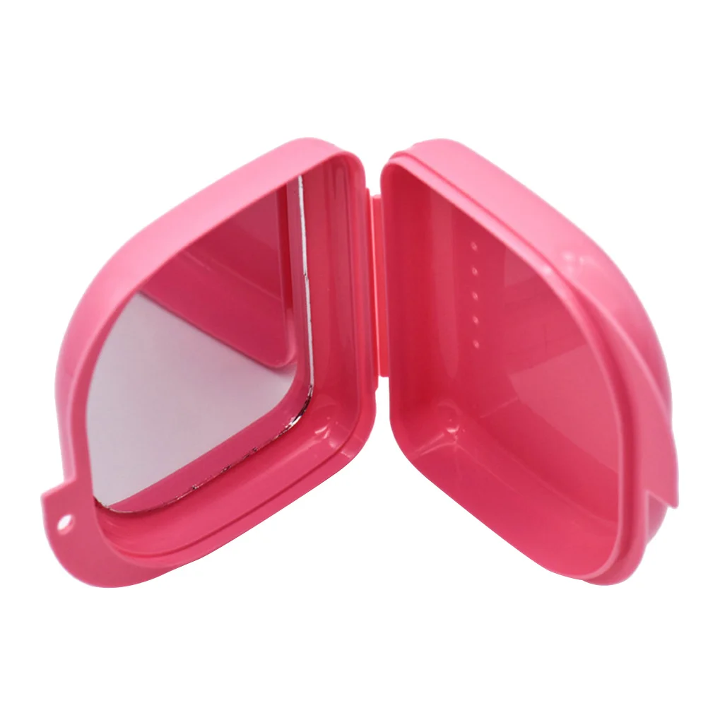 حاوية تخزين طقم الأسنان، صندوق حماية للفم، صغير محمول عديم الرائحة، قابل للتنفس، متين للسفر والمكتب المنزلي