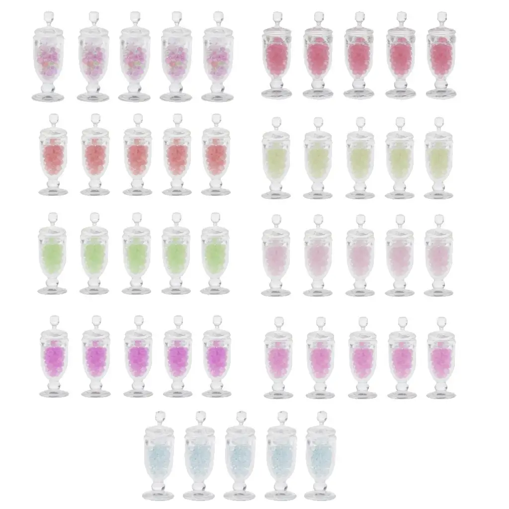 Miniaturowe słoiczki na żywność, plastikowe pojemniki na słodycze do domku dla lalek, akcesoria do mini kuchni, realistyczny mini zestaw zabawek