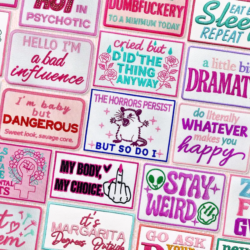 

Cartoon Letters Embroidery Patch Iron On Patches For Clothing Thermoadhesive Patches On Clothes Patch DIY Jeans Stickers Decor