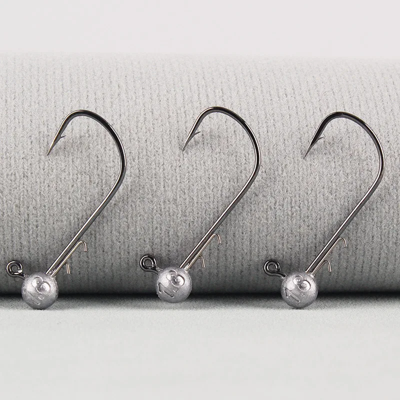 Kleiner Blei-Jigkopfhaken Black Pit 0,6g-3,5g Angelköder Verstärkter Fischhaken Set 10 Stück SALE – Detail 20