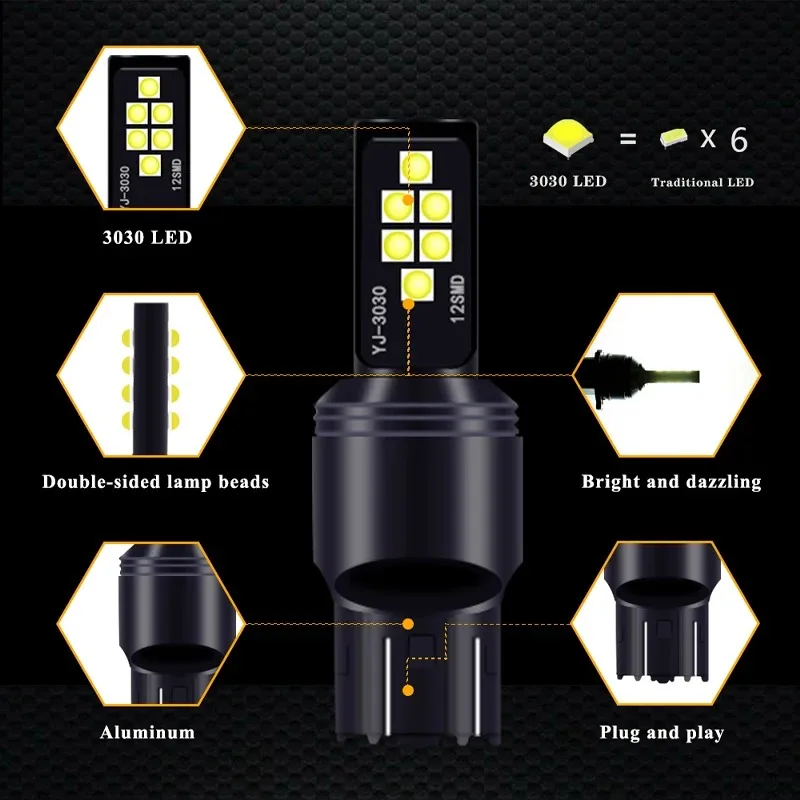 مصابيح فرامل ليد 15 دي p21/5 واط ، 12smd ، ضوء فرامل دراجة نارية ، مصباح إشارة ، قيادة drl ، أضواء قيادة ، 2 ma