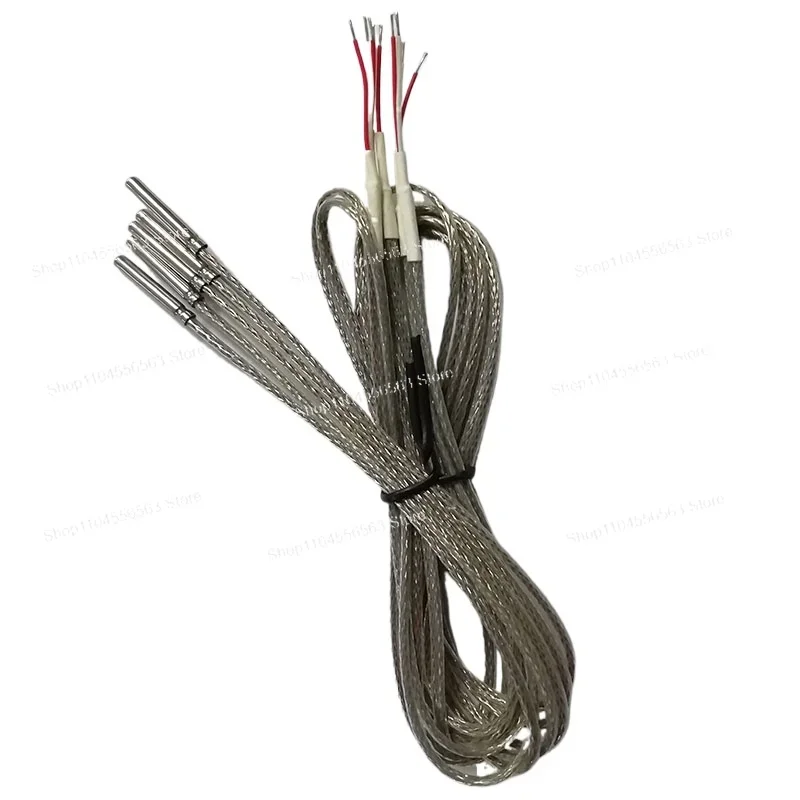 2Pcs PT100 PT1000 RTD Platinum Temperature Sensor with PTFE Cable, 2-Wire Thermocouple Probe