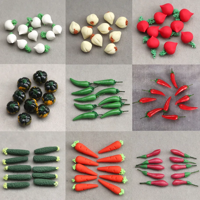 Maison de poupée 1:12, Simulation de Fruits et légumes, accessoires d'ornement, chou, pomme de terre, citrouille, jouets de décoration faits à la main