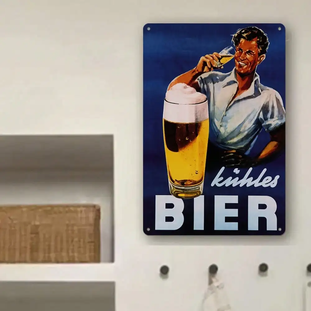 

1PC Vintage Beer Sign - Cool Wall Art for Bar & Party 8x12In/20x30Cm