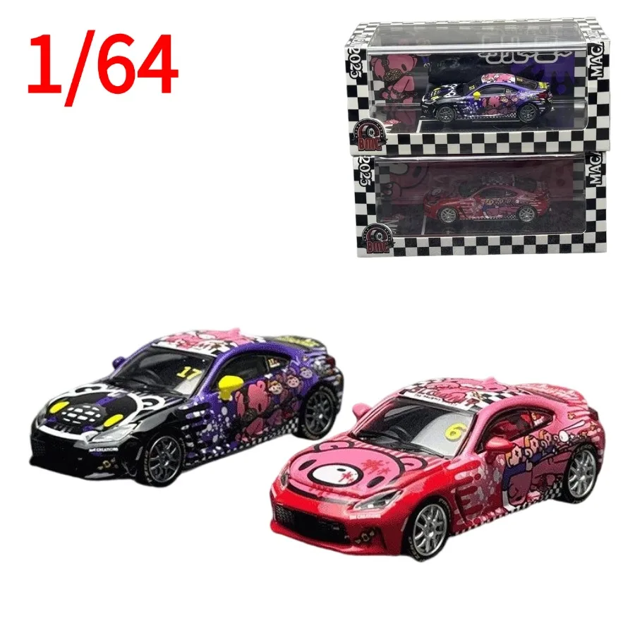 bmc-diecast-1-64-toyota-gr86-x-bearbrick-street-car-challenge-car-model-toyota-play-vehicles-collectible-model-cars-toys