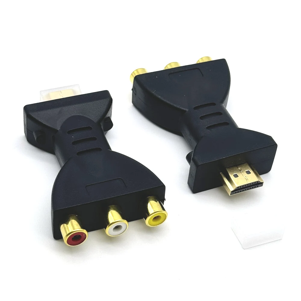 New High Quality Gold-plated HDMI-compatible to 3 RGB RCA Video Audio Adapter AV Component Converter