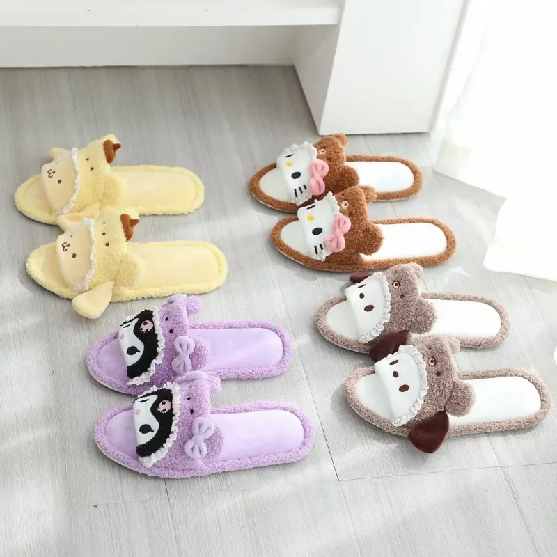 

Cinnamoroll Kuromi Anime Kawaii Size 36-38 Slippers Cute Cartoon Sanrio Ins My Melody Indoor Homewear Shoes Gifts Toys for Girls