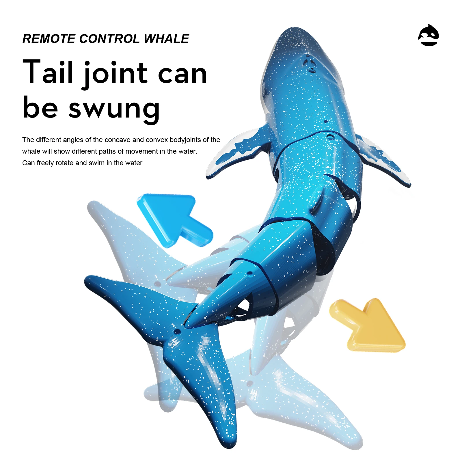 Remote-controlled submersible simulated whale underwater remote-controlled toys