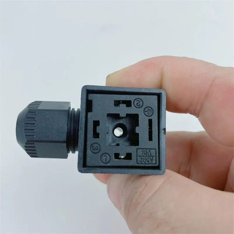 Hydraulic Solenoid Pulse Valve Coil Junction Box Plug Waterproof 3Core  4Core LED With Light DC AC DIN43650A