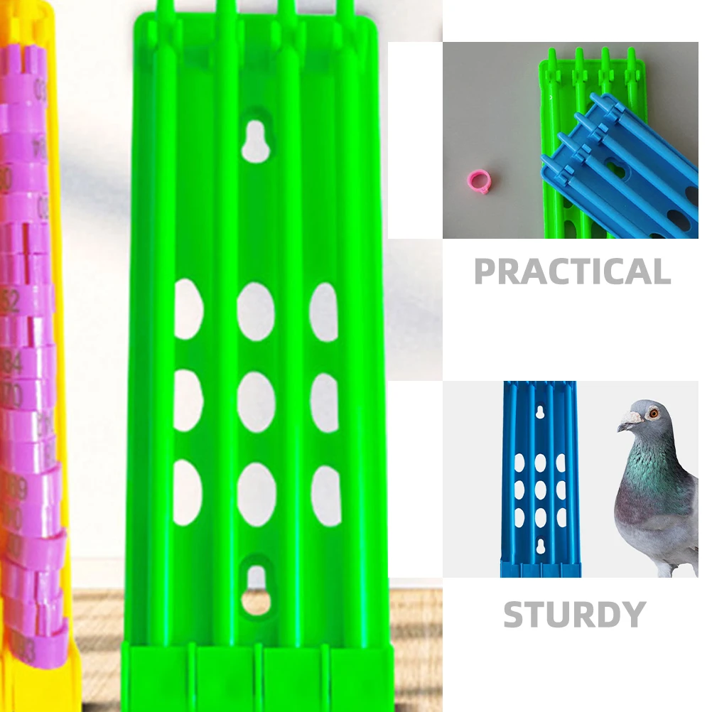 

3pcs Pigeon Foot Ring Rack Bird Leg Band Holder Racing Pigeon Accessories Durable Plastic Ring Storage Organizer For Chickens