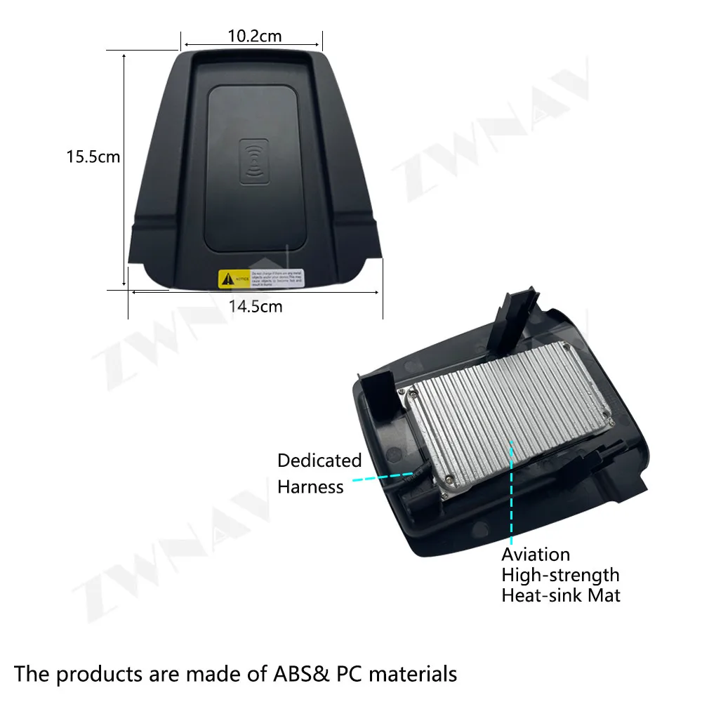 For Chevrolet Malibu 2016-2018 Wireless Charger Car Upgrade Module Embedded Center Console Charging Pad for Embedded Inserted