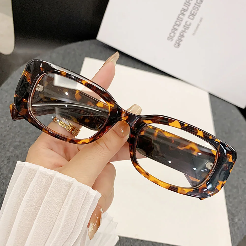 

Retro Small Square Frame Anti-blue light Blocking Glasses Classic Thick Rectangular Eyewear Computer Optical myopic Spectacles