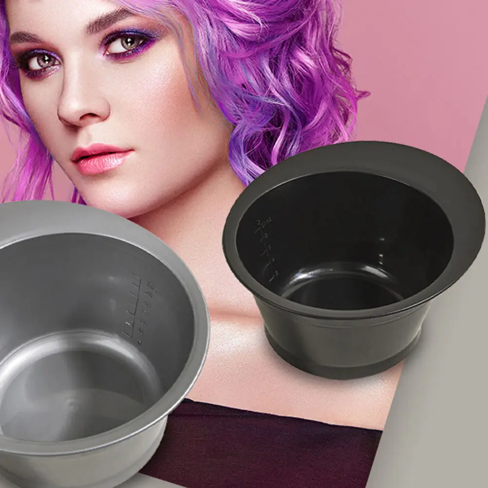 

4Pcs Plastic Hair Dye Bowl Professional Hair Coloring Tool for Salon Home Use Heavy Duty PP Material Space Saving Easy Wipe
