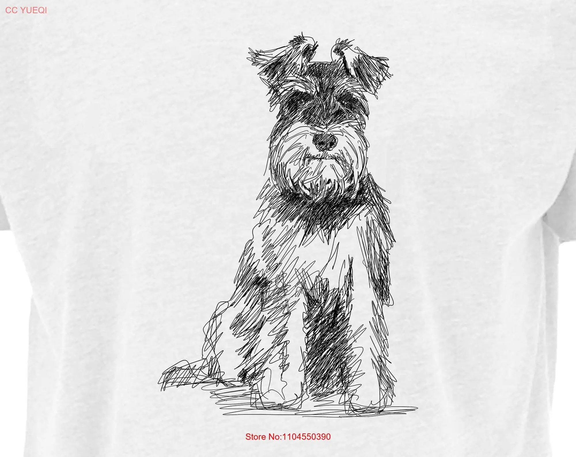 Schnauzer Dogs Men's T Shirt s for men Fairwear Approved Cotton long or short sleeves