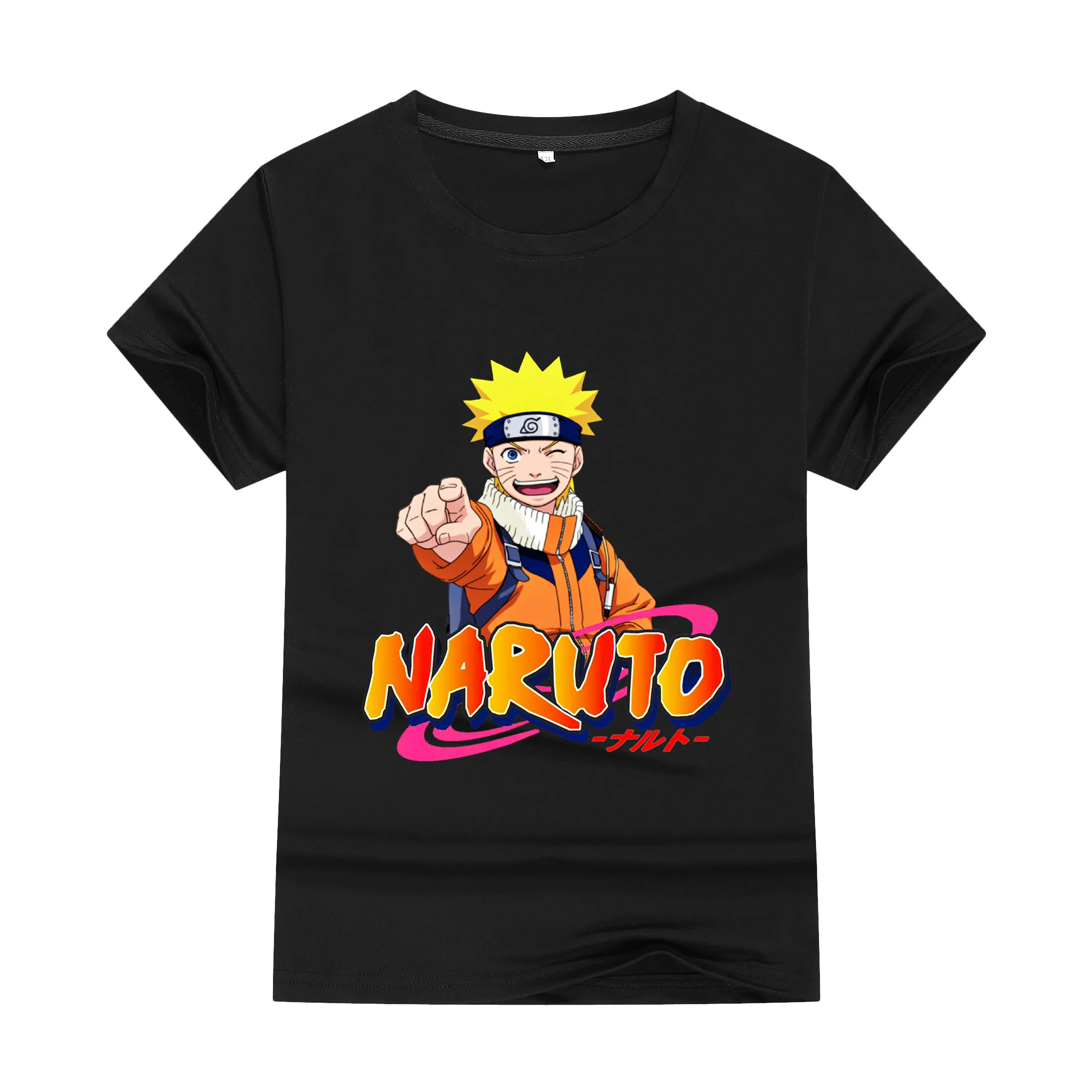 2024 Naruto Cotton Cartoon Printing Short-sleeved T-shirt Men's And Women's Tops Comfortable Casual Fashion Trend Youth Tops