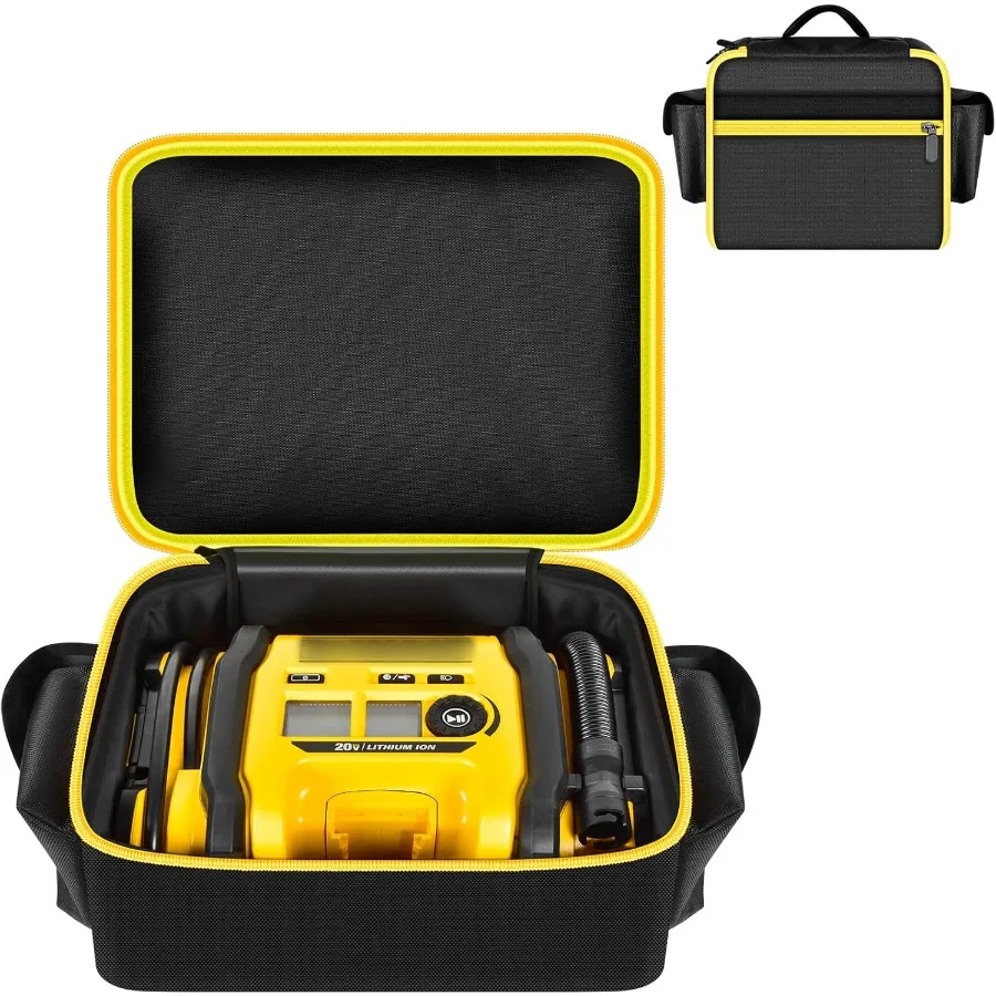 Custodia per borsa per compressore d'aria progettata per gonfiatore di pneumatici DEWALT 20V MAX DCC020IB Organizzatore di supporto per attrezzi a batteria con Dedicat