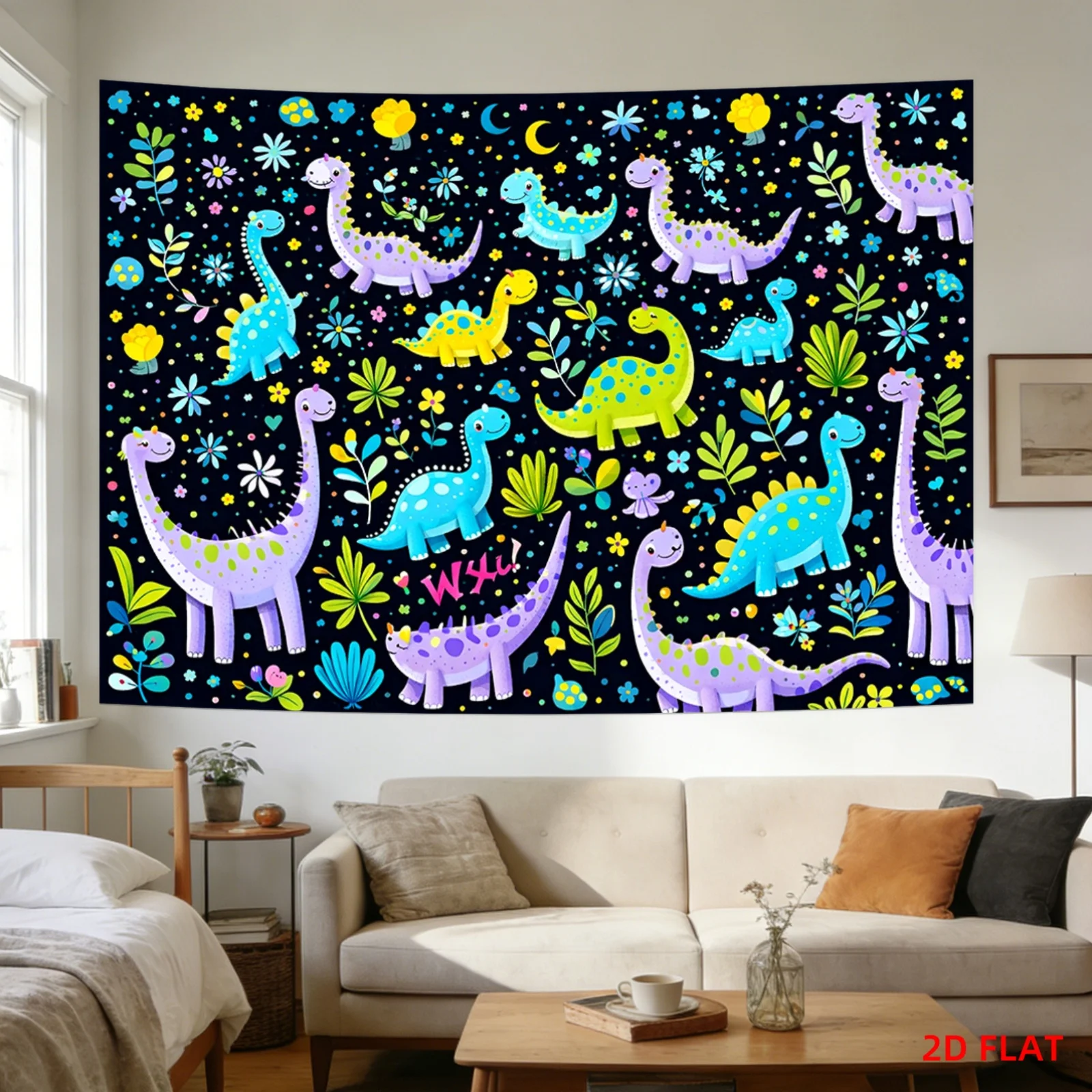 Vibrant Dinosaur Tapestry Kids - Baby Nursery Pictures avis et prix