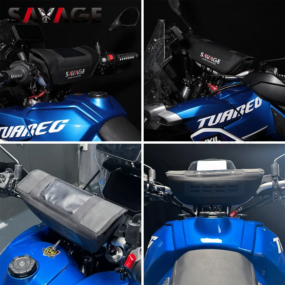 

Motorcycle Handlebar Bags Front Storage Bag For Aprilia Tuareg 660 Tuareg660 Rally 21-2026 Touchscreen Tool Bag 3.5L Travel Bag