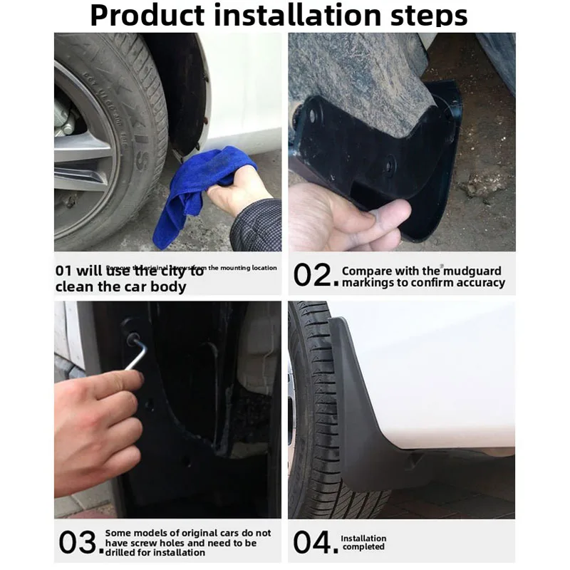 Car Mud Flaps for Ford Ranger 2024 US Version Splash Guards Fender Mudguard Long Using Life Exterior Parts view 6