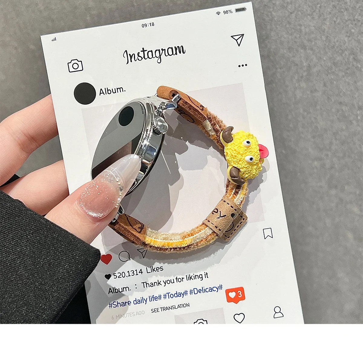 

Small Monster Elastic Rope is suitable for fashionable watch straps of 22mm/20mm/18mm on Huawei GT5/GT5 Pro/GT4/GT2/3/4