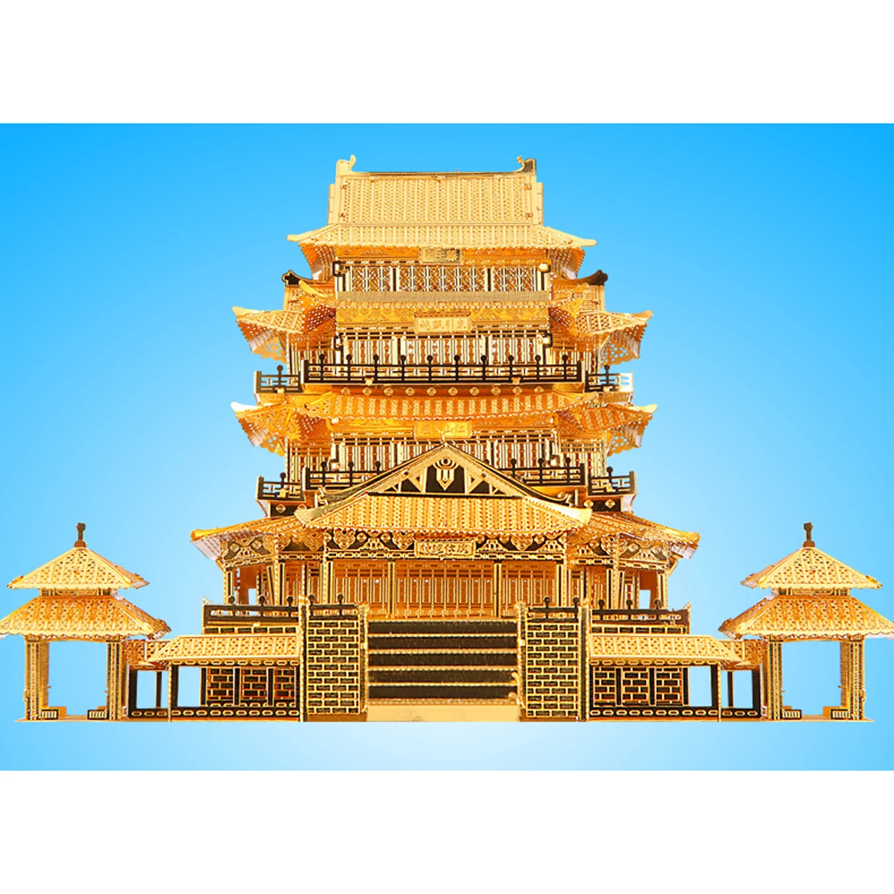 Prince Teng's Pavilion model 3D Metal Puzzle model DIY Laser Cut Jigsaw Model For Adult  Educational Toys Desktop decoration