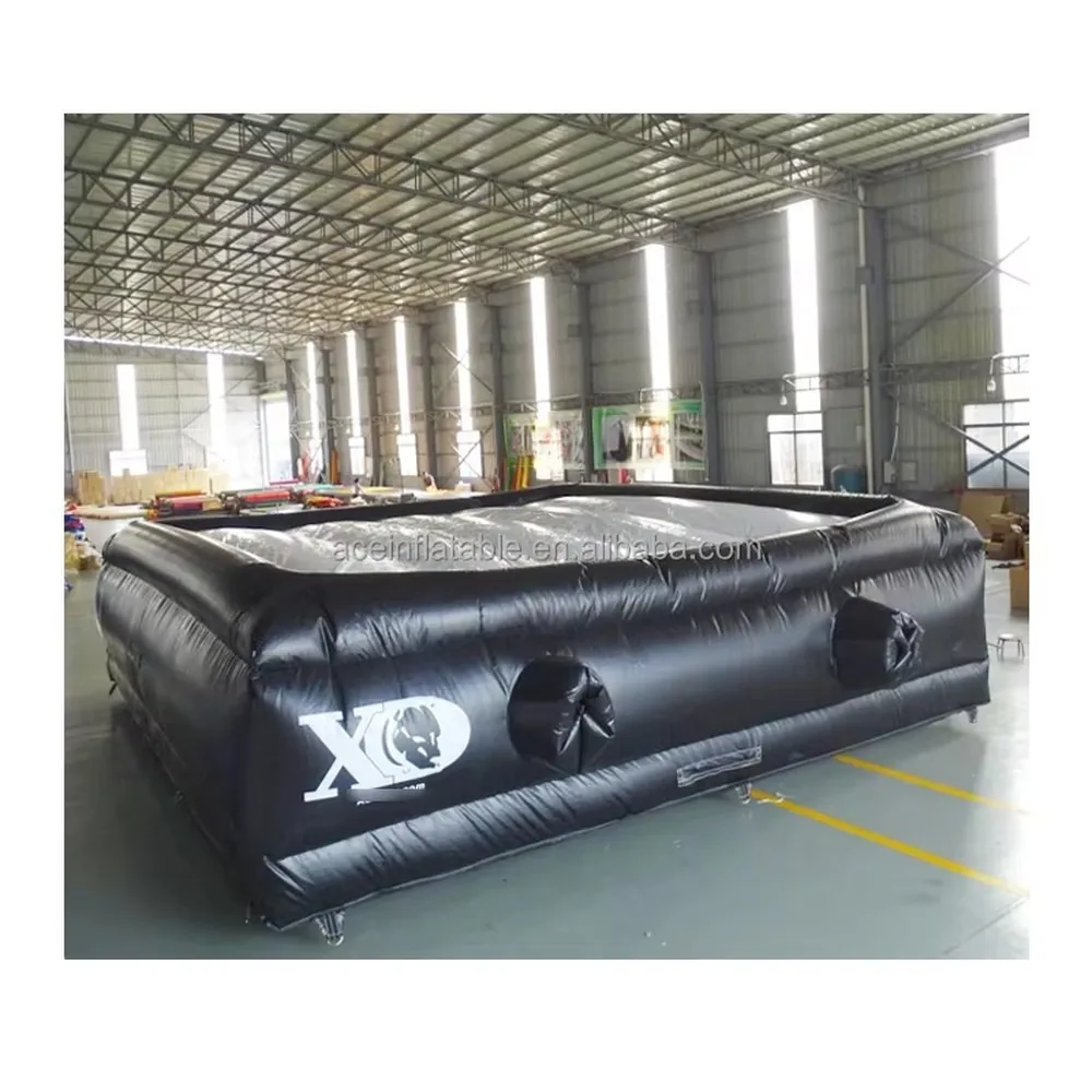 Extreme Sport Freestyle Jump Trampoline FMX MTB BMX Square Mountain Bike Flat Mat Cushion Inflatable Stunt Jump Airbag