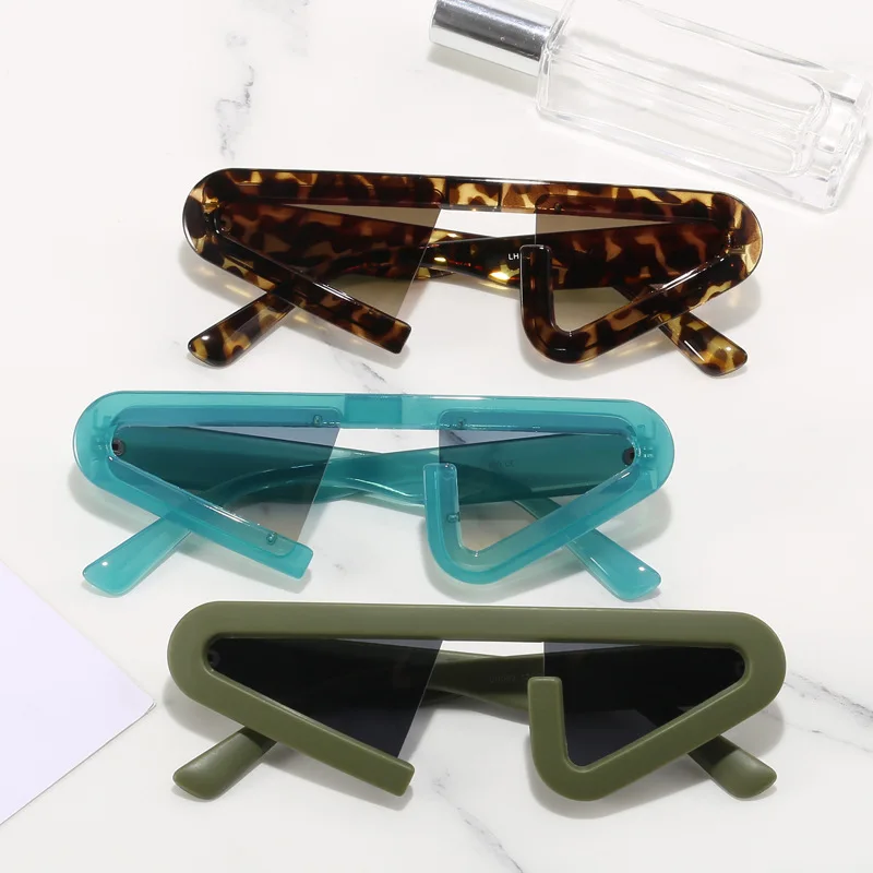 Y2K Triangle Women's Sunglasses Personalized Geometric Hollow Out Hip-hop Glasses Sunglasses UV400 Men's Wholesale Available