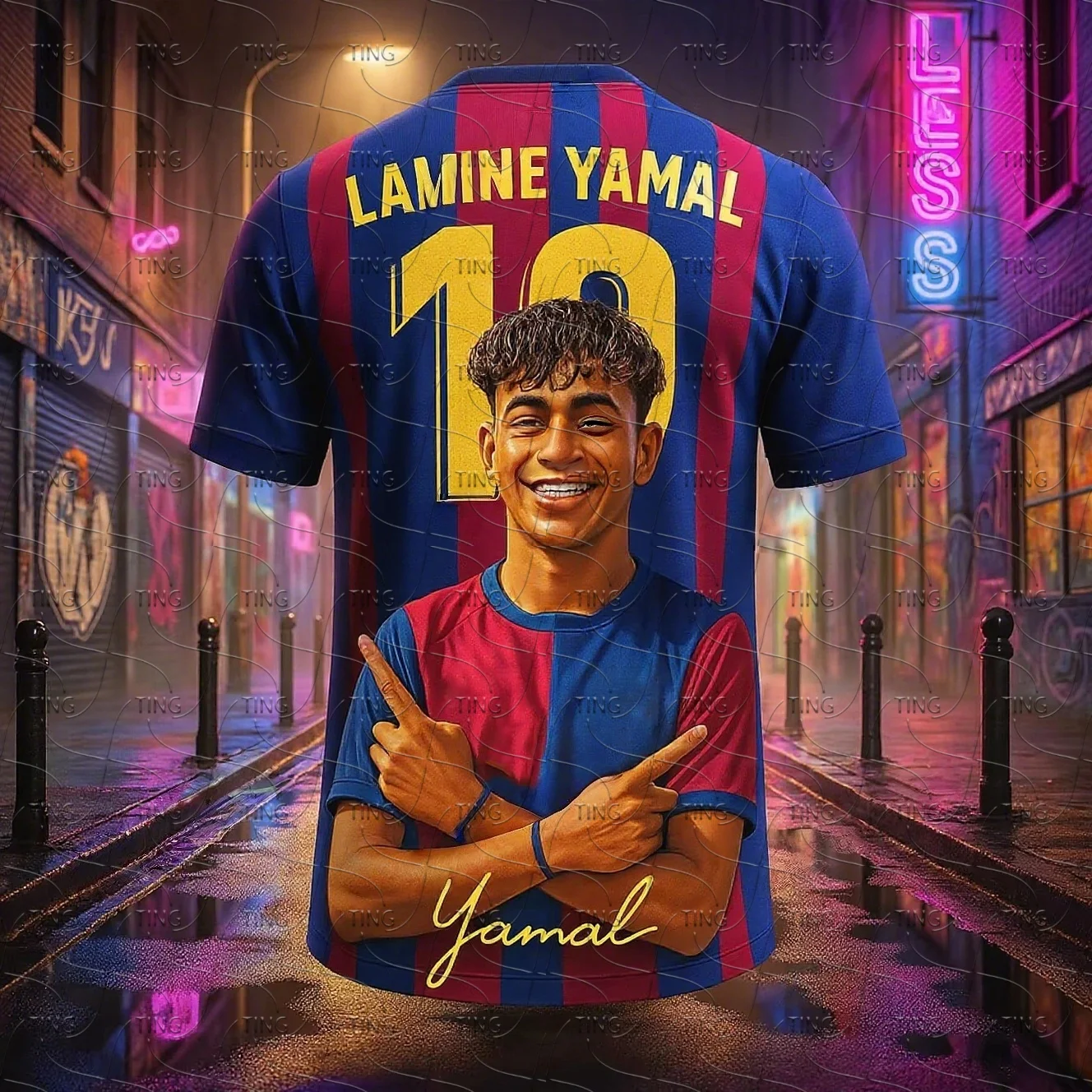 AI الساخن بيع Lamine Yamal الأزياء 3D المطبوعة مروحة طبعة محدودة كرة القدم الرياضية جيرسي، اليومية في الهواء الطلق تنفس أعلى #1