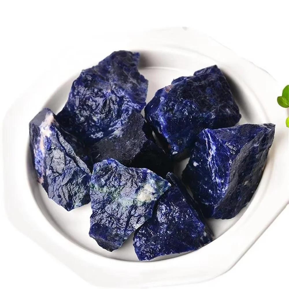 Natural Raw Blue Sodalite Rough Stones Crystal Rocks Energy Mineral Home Decoration