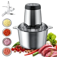 2L Electric Meat Grinders 304 Stainless Steel Food Crusher Multifunctional Vegetable Slicer Chopper Mincer Baby Food Processor