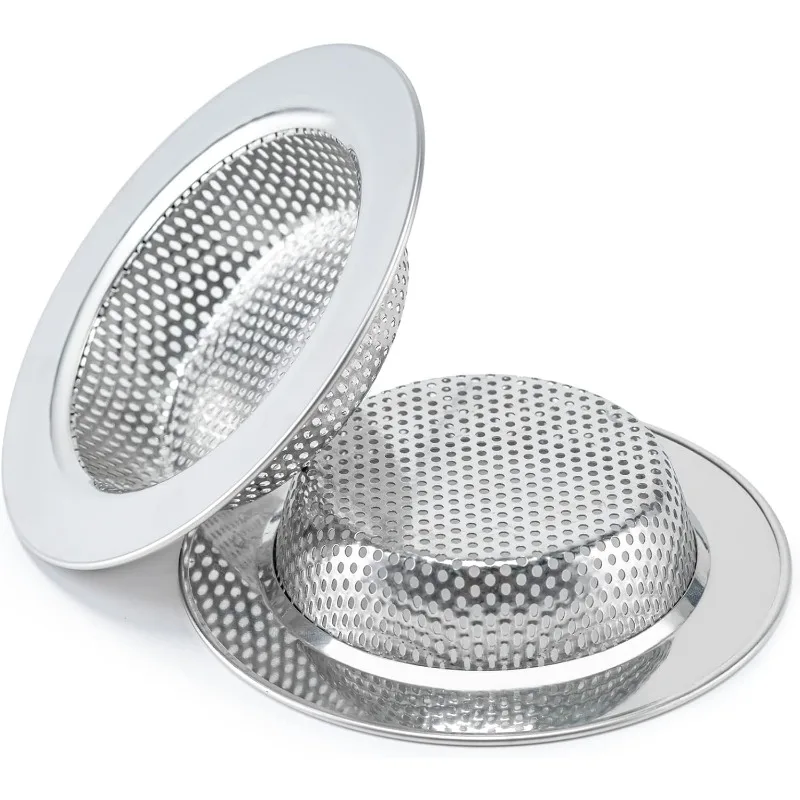 2 Pcs Sink Strainer Double-Layer Safe Design for Kitchen Sink Drain Basket