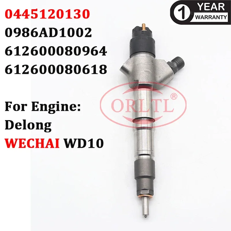 

New Fuel Injector 0445120130 Auto Diesel Engine Injection OEM WEICHAI 612600080964 WDEW 612600080618 FOR Weichai WD10