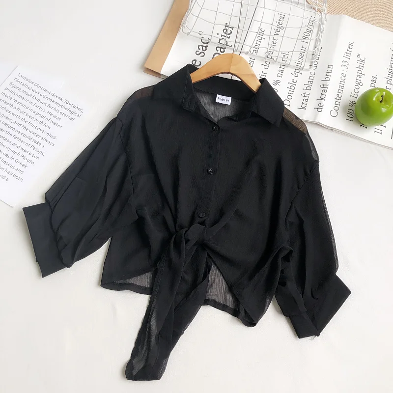 ITOOLIN Women Tied Waist Batwing Sleeve Tops Blouses Shirts For Women Buttoned Up Shirts Women Office Lady Blouse Summer 2023