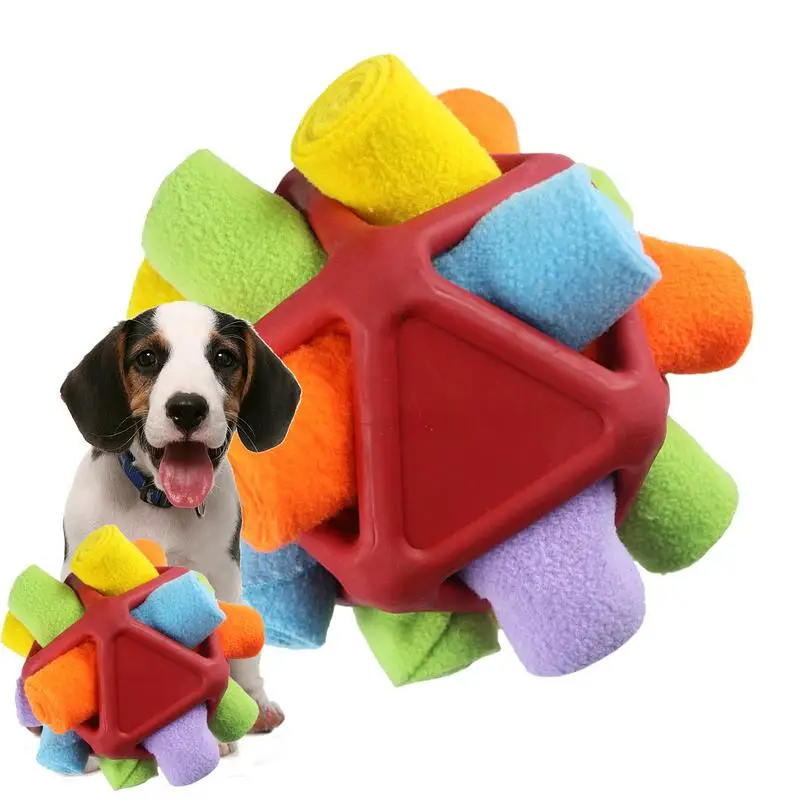 Furry Fellow Dog Toy Dog Snuffle Toy Sniff Ball Unbreakable Sniffle Interactive Treat Ball Dog Treat Dispenser Toy Dog Puzzle To