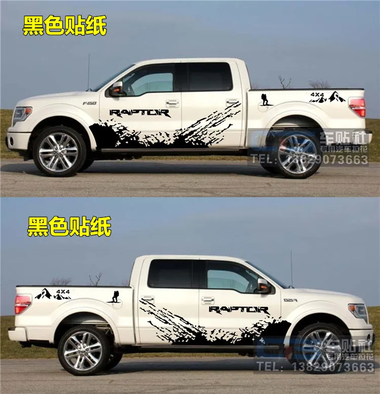 

New custom car stickers car decals FOR Ford Raptor F-150 body decoration off-road vehicle film modification accessories