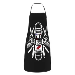 I'm A Barber Apron for Women Men Unisex Bib Hair Salon Hairdresser Cooking Kitchen Tablier Cuisine Chef Painting