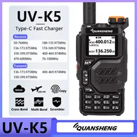 Quansheng UV-K5 Walkie Talkie 50-600MHz Radio 5W UHF VHF NOAA Scrambler /DTMF Wireless Frequency Copy UV-K58 UV-K6 Two Way Radio