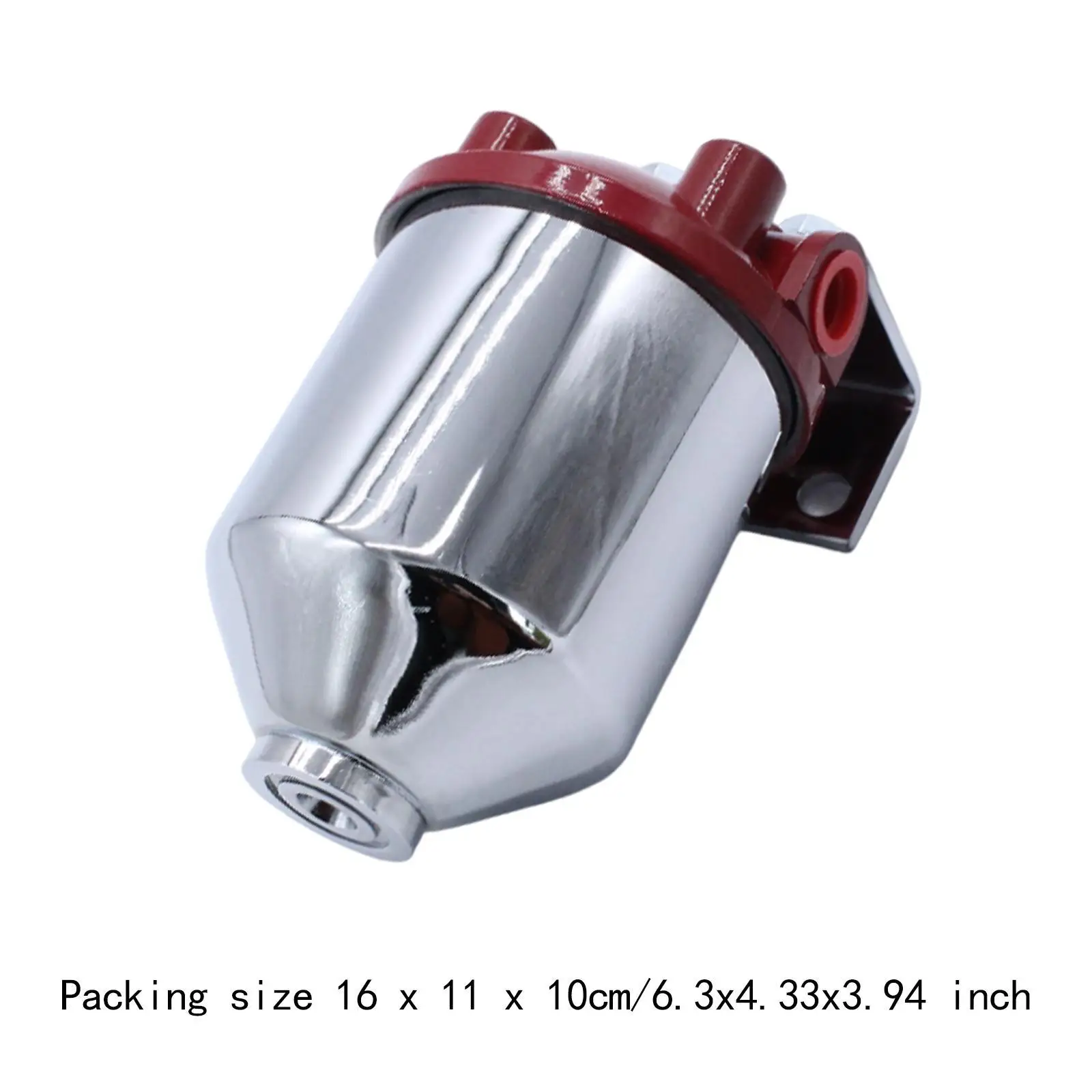 Inline Canister Large Fuel Filter Frame Car Accessories Reliable Sturdy Easy Installation 10 Micron Rating 3/8 NPT Inlet Outlet