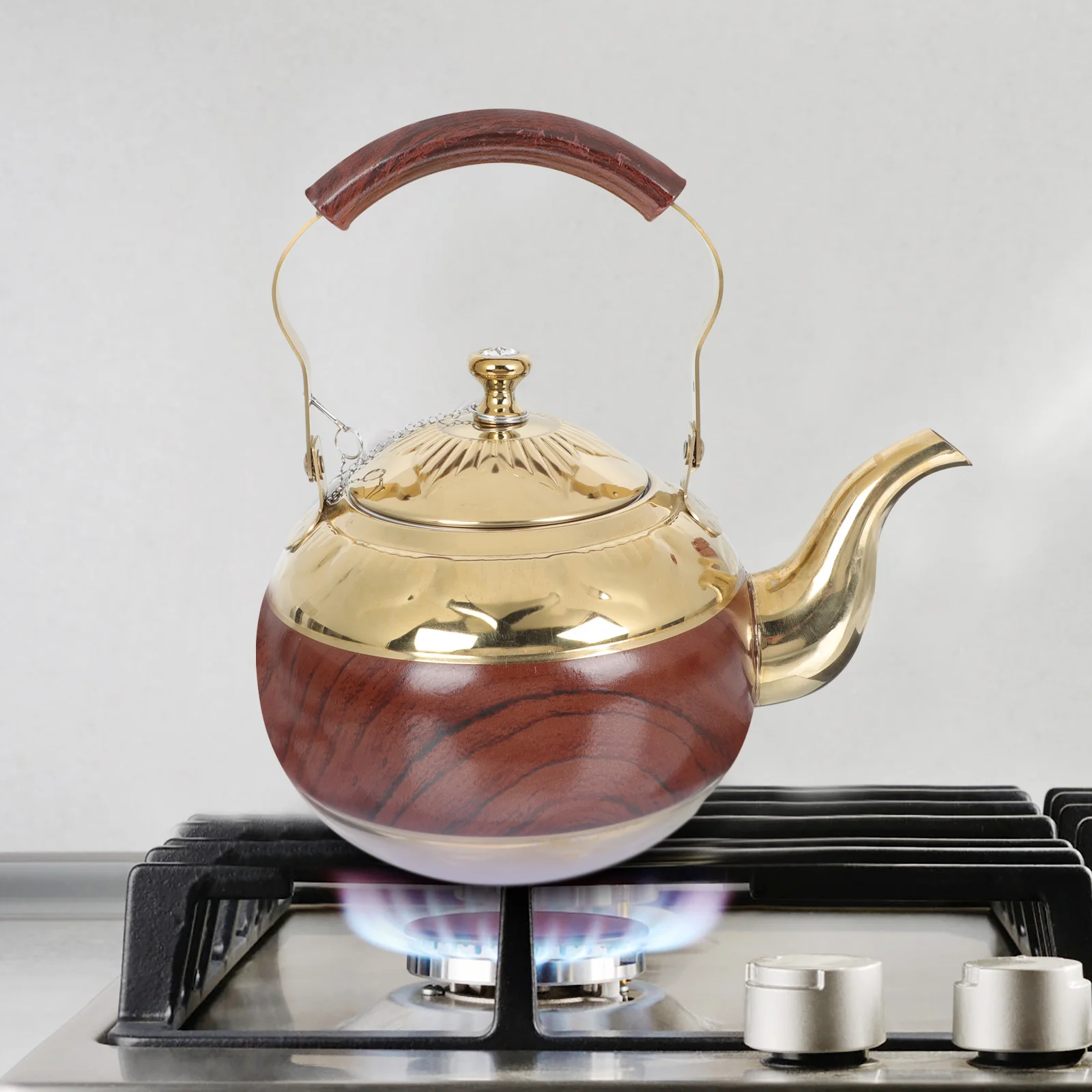 

Stainless Steel Coffee Kettle Large Capacity Tea Pot Metal Water Boiler Comfort Handle Fast Safe Boiling