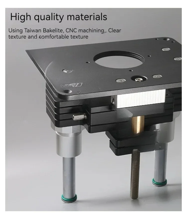 

107 to 80mm Heavy Duty Wood Router Lift Elevator with Aluminium Router Insert Plate Woodworking Machine Tools N